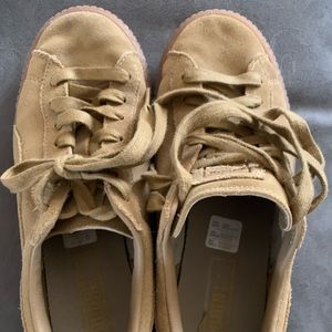 Puma suede sneakers - tan colored - women’s size 8